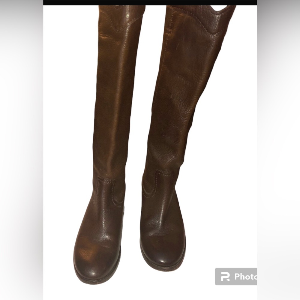 Frye Womens Brown Tall Riding Pull on Boots Size 6 1/2 3478329